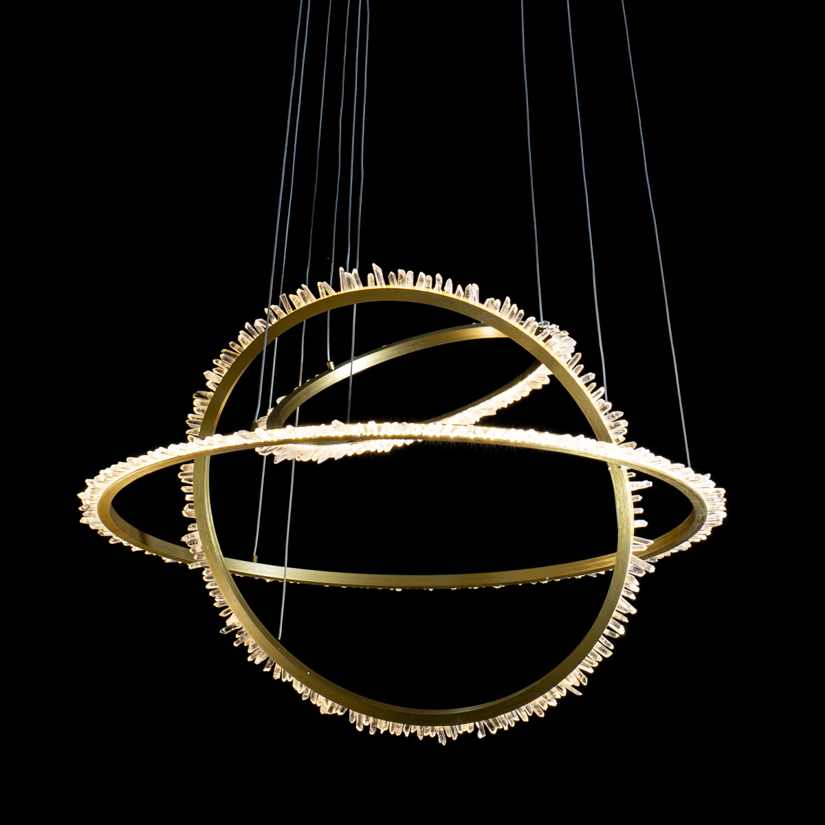 Подвесной светильник Delight Collection Quartz Halo MD20020154-3A satin gold