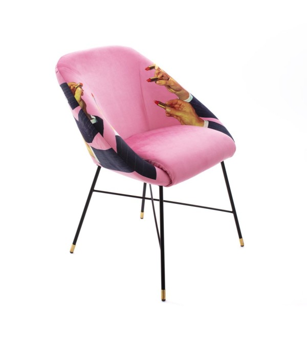 Обеденный стул Seletti Toiletpaper Furniture Lipsticks Pink