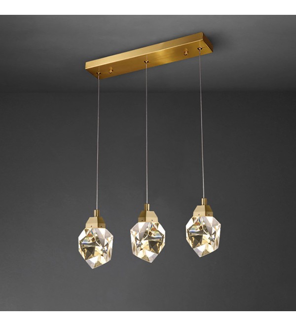 Подвесной светильник Delight Collection Crystal rock II 9701P/3L brass