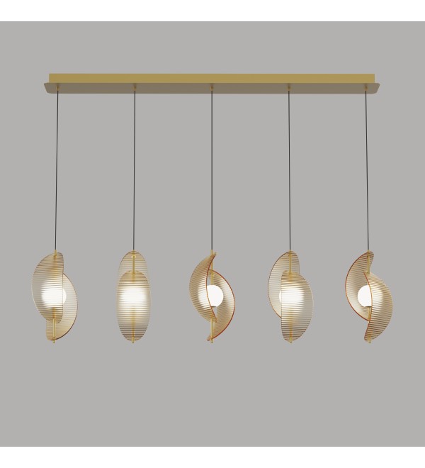 Подвесной светильник Delight Collection MD24030035-5B brass/amber
