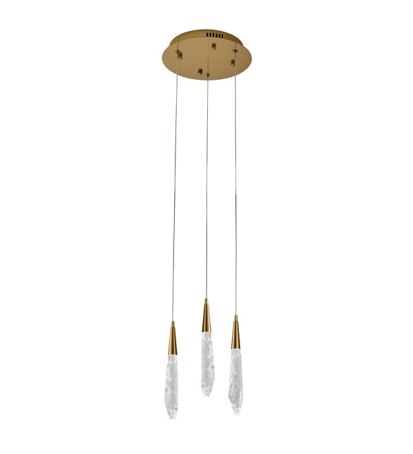 Подвесной светильник Delight Collection OD2438-3 gold/clear