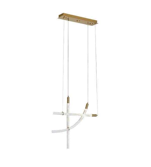 Подвесной светильник Delight Collection OD2412-3 gold/clear