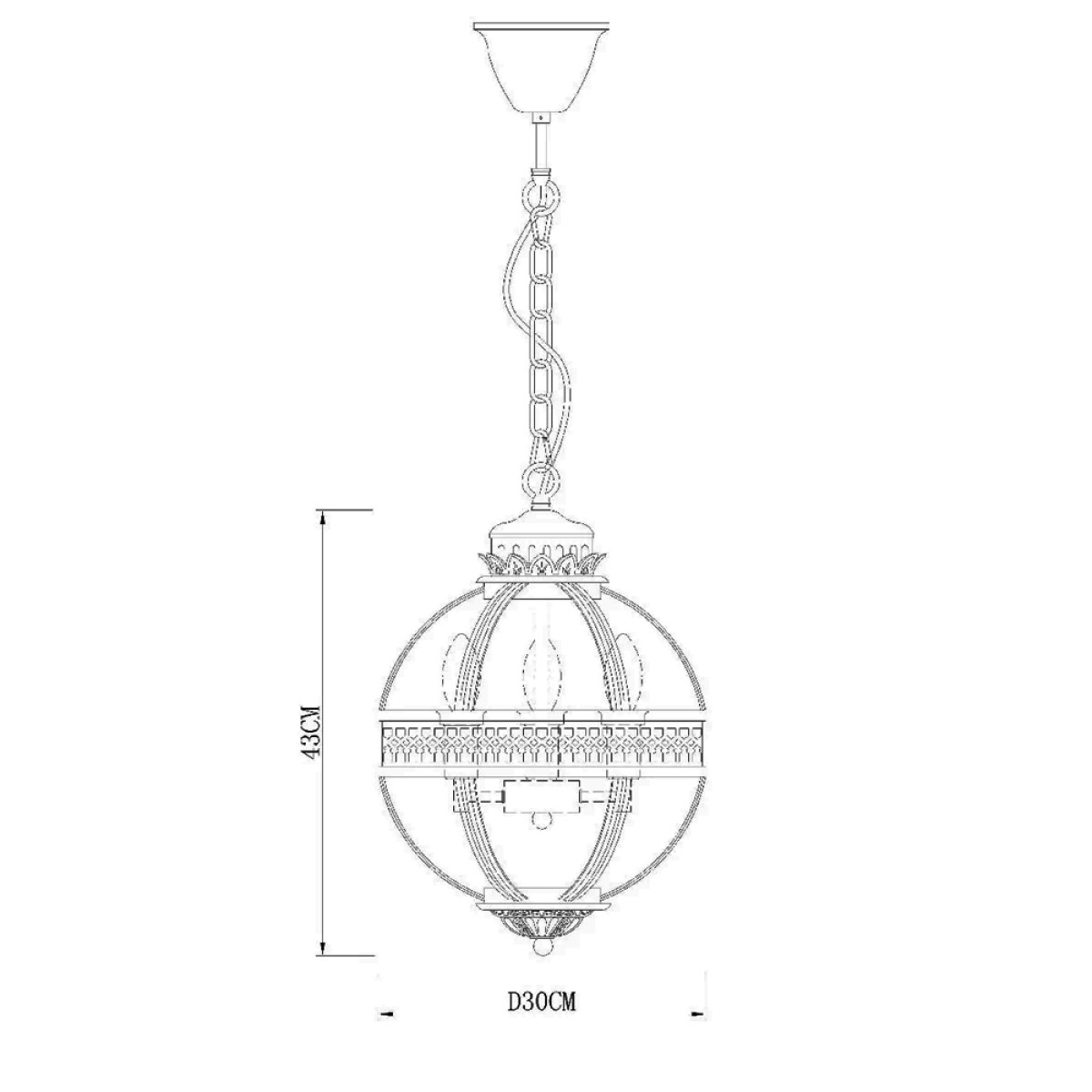 Люстра Delight Collection Residential 3 brass