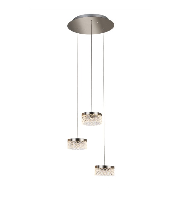 Подвесной светильник Delight Collection Diamond cut MD21020075-3A satin nickel
