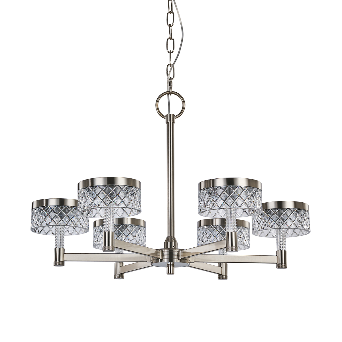 Люстра Delight Collection Diamond cut MD21020075-6A satin nickel