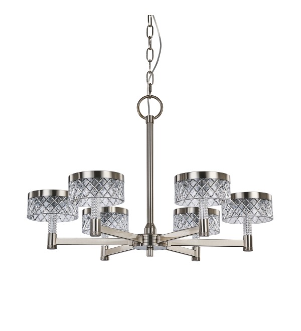 Люстра Delight Collection Diamond cut MD21020075-6A satin nickel