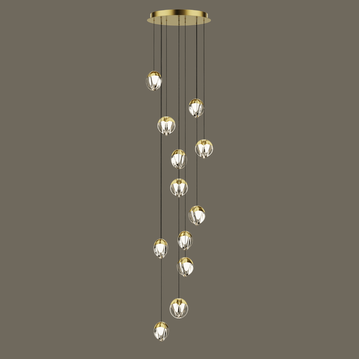 Подвесной светильник Delight Collection MD24001033-12A gold/clear