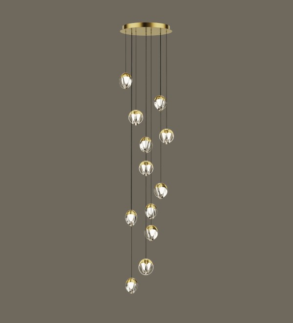 Подвесной светильник Delight Collection MD24001033-12A gold/clear