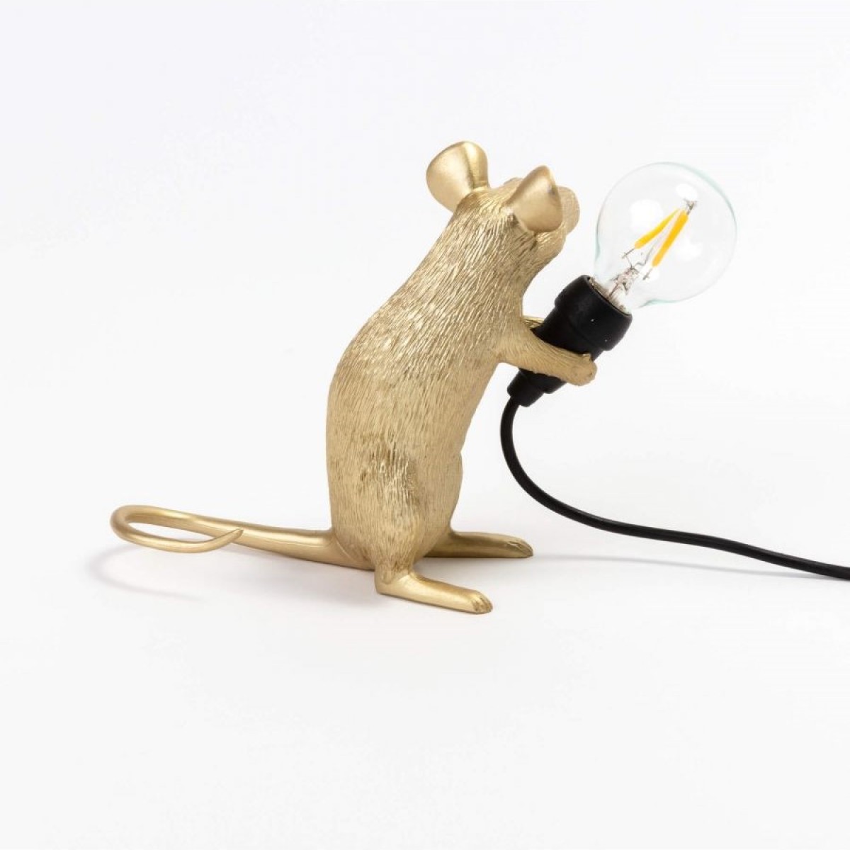 Настольная лампа Seletti Mouse Lamp Sitting GOLD USB