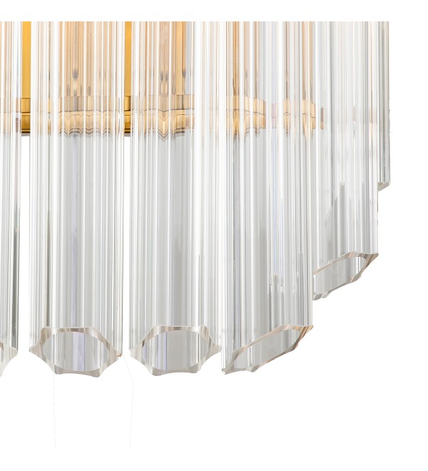 Настенный светильник Delight Collection Vittoria 2C brass/clear