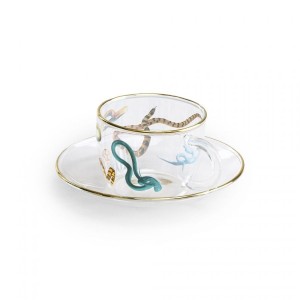Кофейная пара Seletti Toiletpaper Glass Snakes