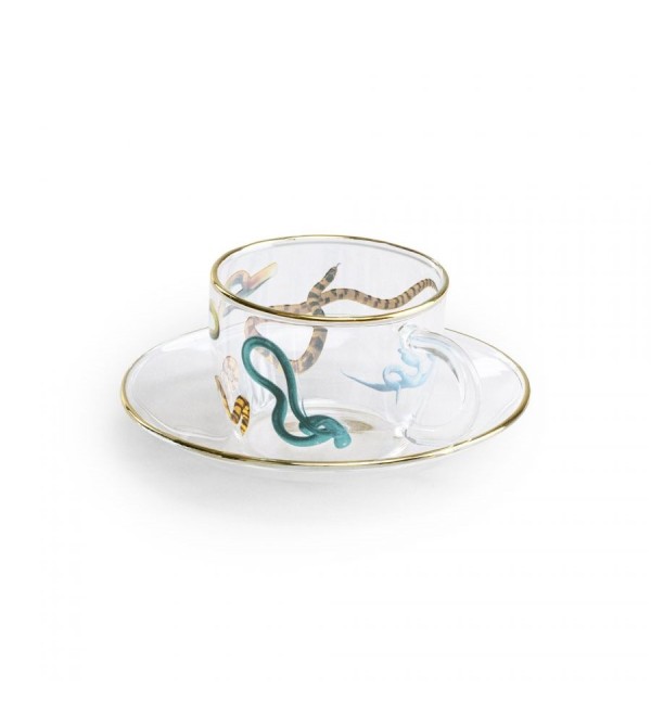 Кофейная пара Seletti Toiletpaper Glass Snakes