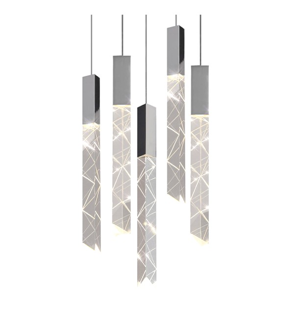 Подвесной светильник Delight Collection Trinity 5 chrome