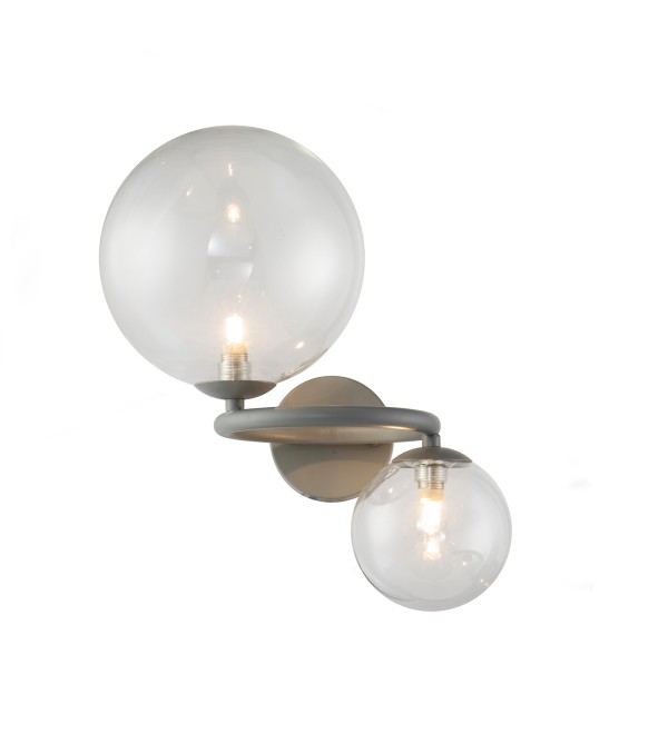 Настенный светильник Delight Collection Wendt 2 grey/clear