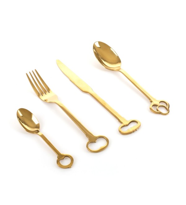 Набор столовых приборов Seletti Keytlery Gold set of 6