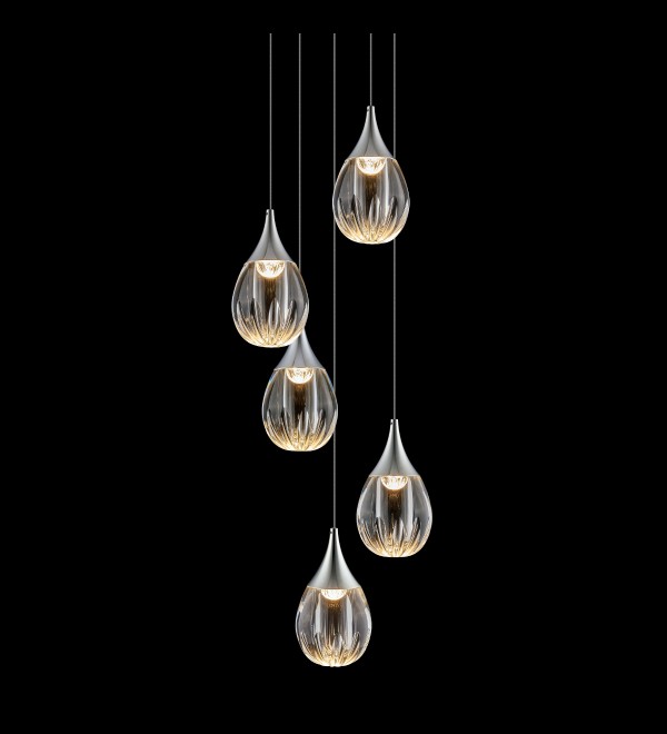 Подвесной светильник Delight Collection Stilla MD24001004-5A chrome/clear