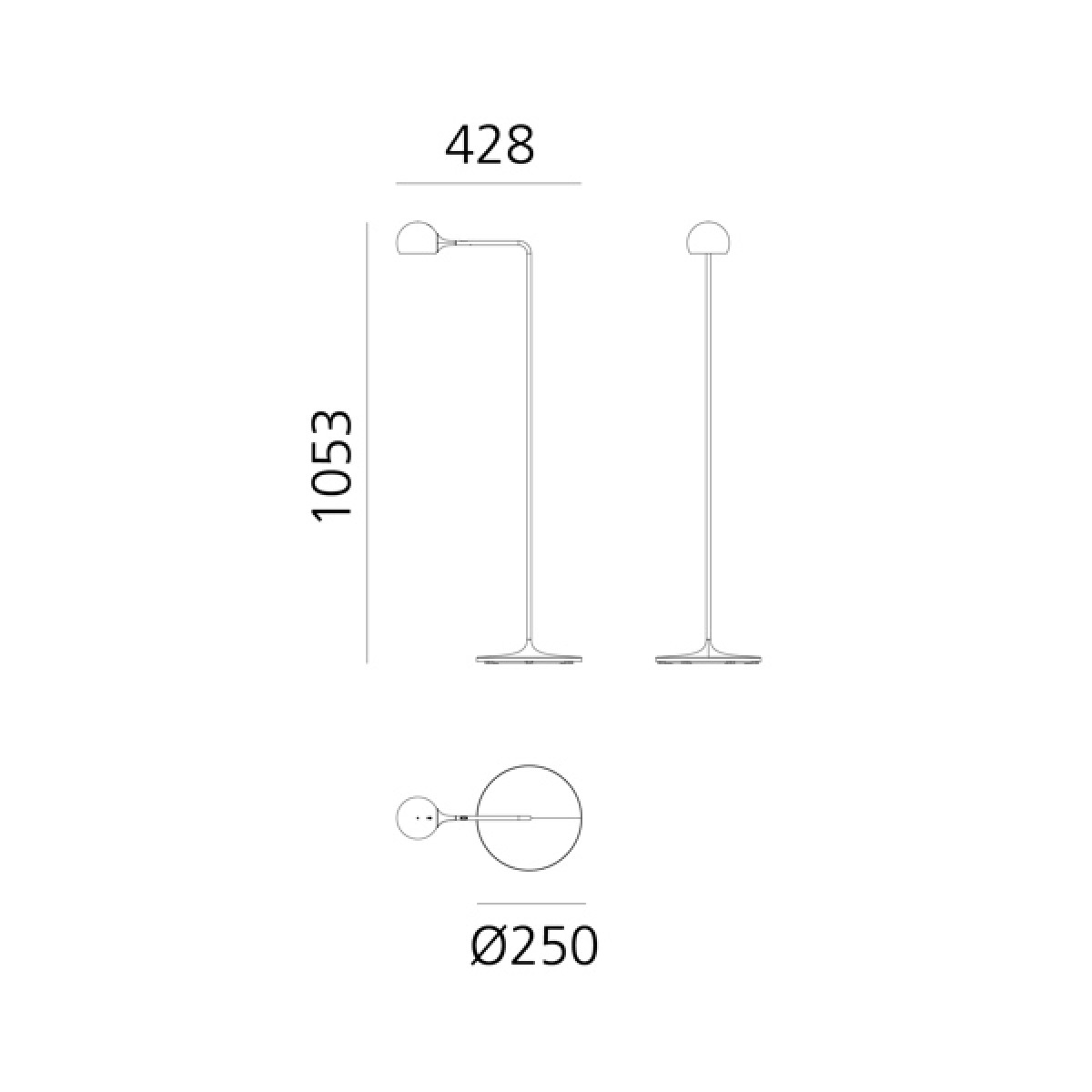 Торшер Artemide Ixa Reading White/Grey