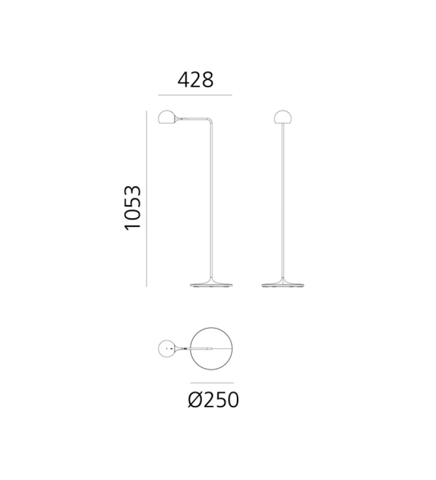 Торшер Artemide Ixa Reading White/Grey