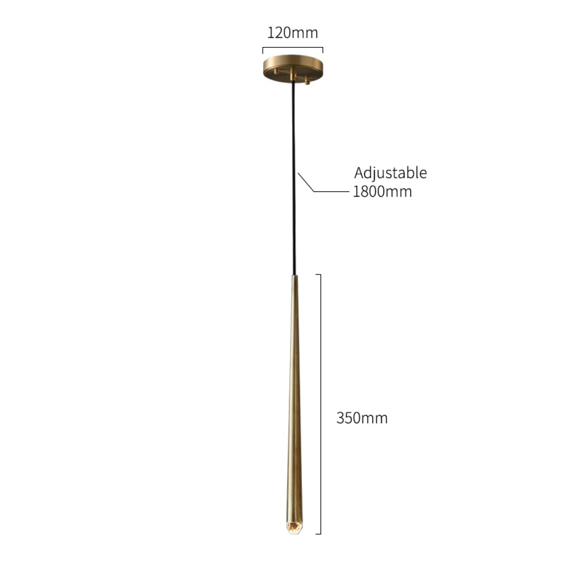Подвесной светильник Delight Collection MT8863-1H antique brass