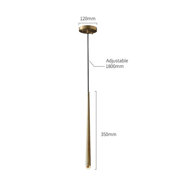 Подвесной светильник Delight Collection MT8863-1H antique brass