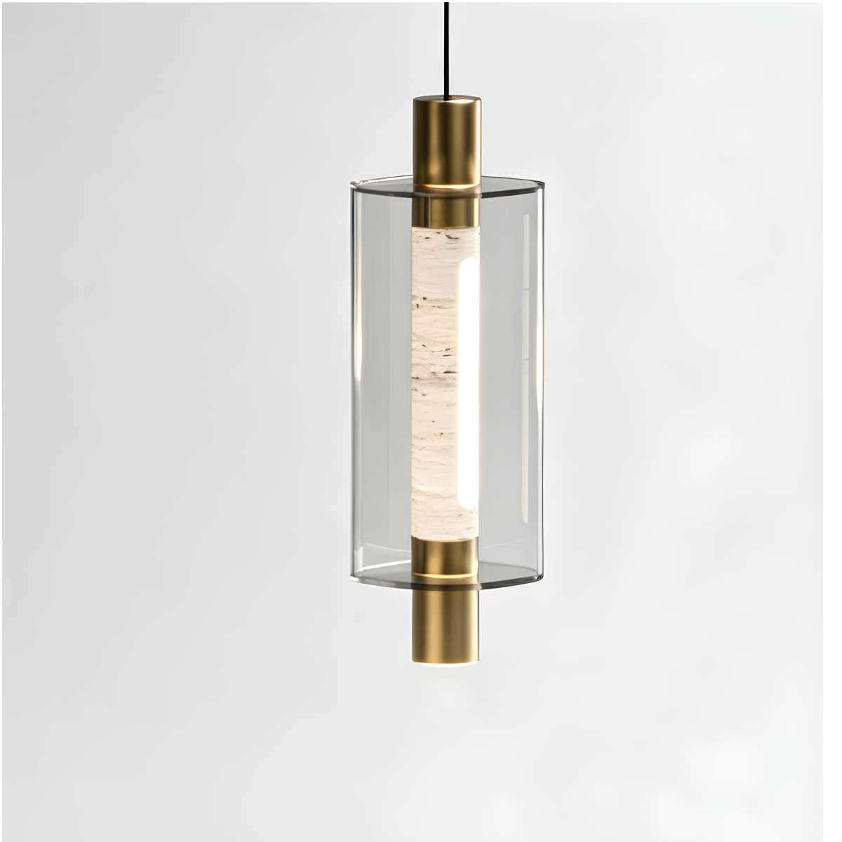 Подвесной светильник Delight Collection 26509P/1 Brass / Travertine