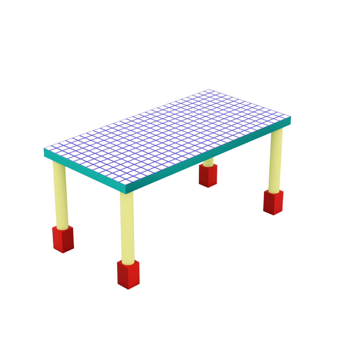 Обеденный стол Seletti Superfurniture Supertable Blue Grid
