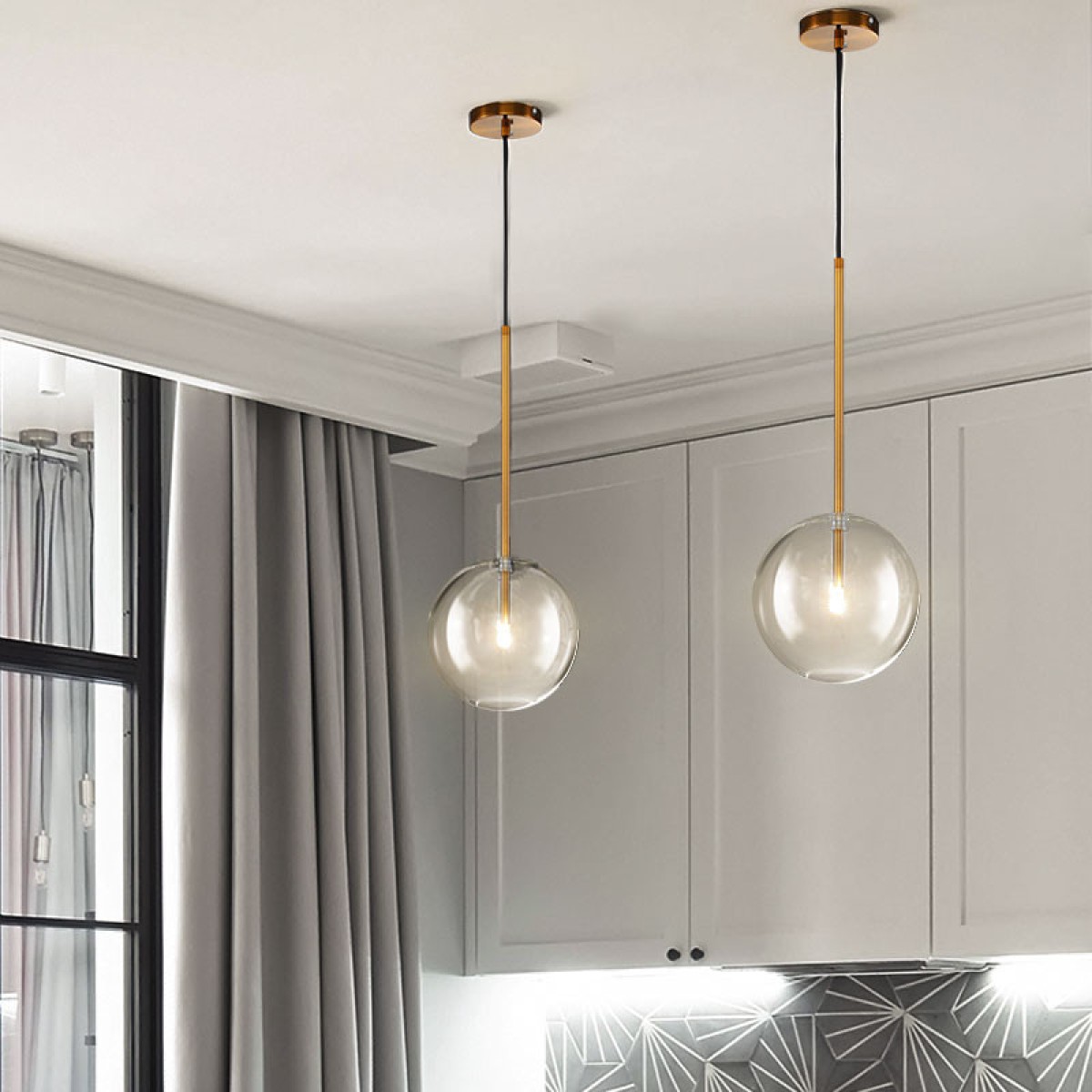 Подвесной светильник Delight Collection Ball Sola 9217P/D200 gold