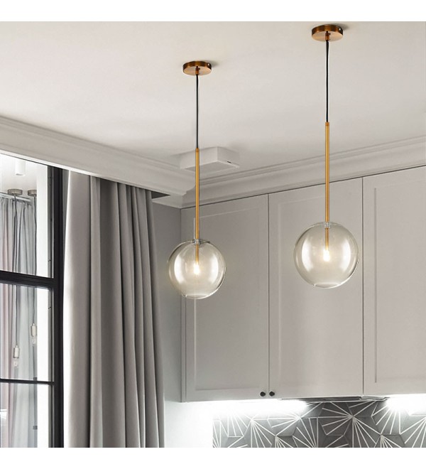 Подвесной светильник Delight Collection Ball Sola 9217P/D200 gold