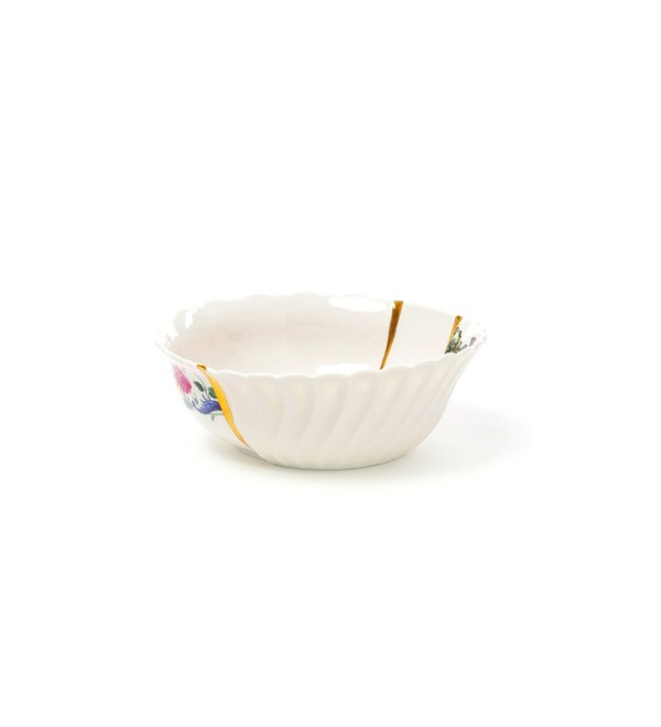 Салатник Seletti Kintsugi (белый, золотой, арт. 09637)