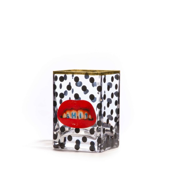 Ваза Seletti Toiletpaper Glass Vase Shit Pois Small (прозрачный)