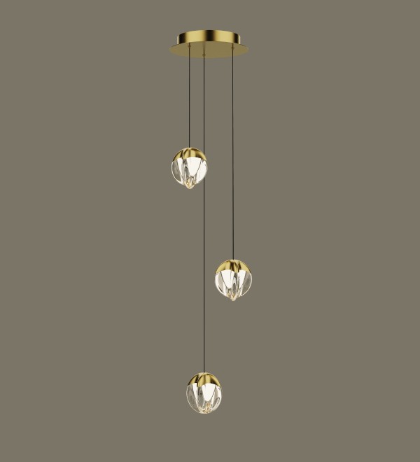 Подвесной светильник Delight Collection MD24001033-3A gold/clear