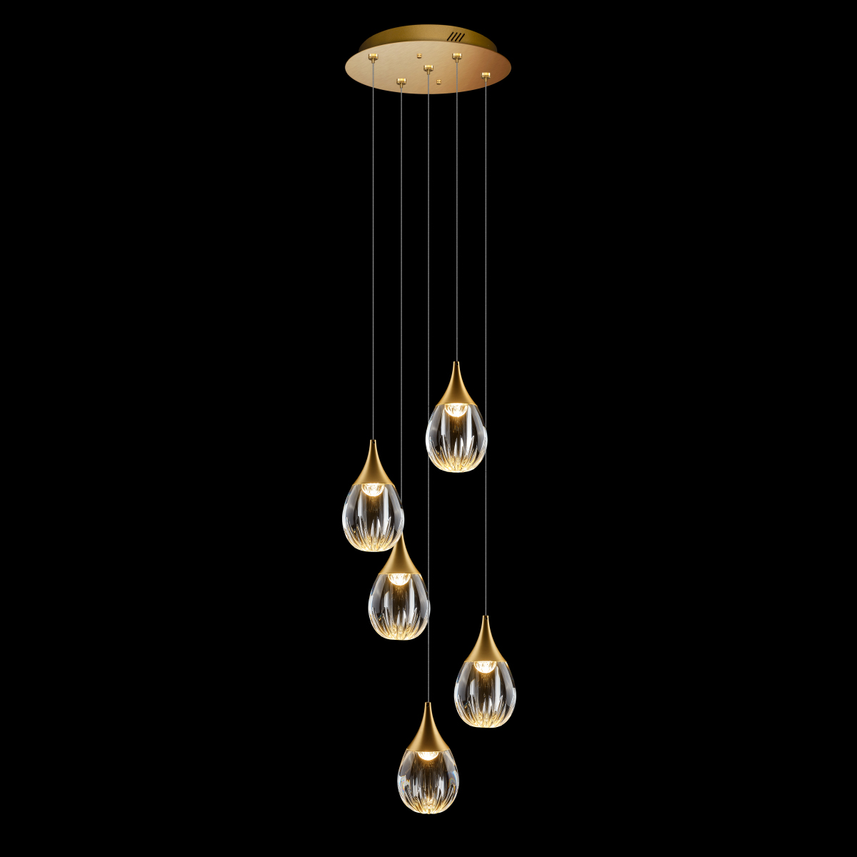 Подвесной светильник Delight Collection Stilla MD24001004-5A gold/clear