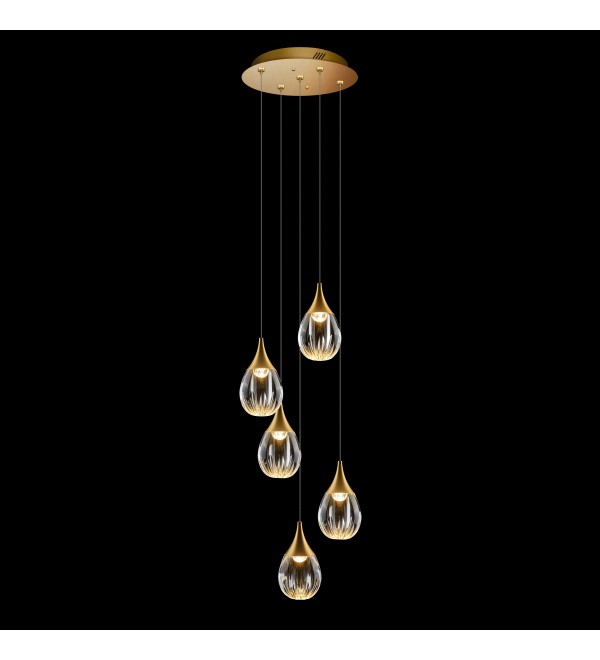 Подвесной светильник Delight Collection Stilla MD24001004-5A gold/clear