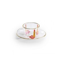 Кофейная пара Seletti Toiletpaper Glass Tongue