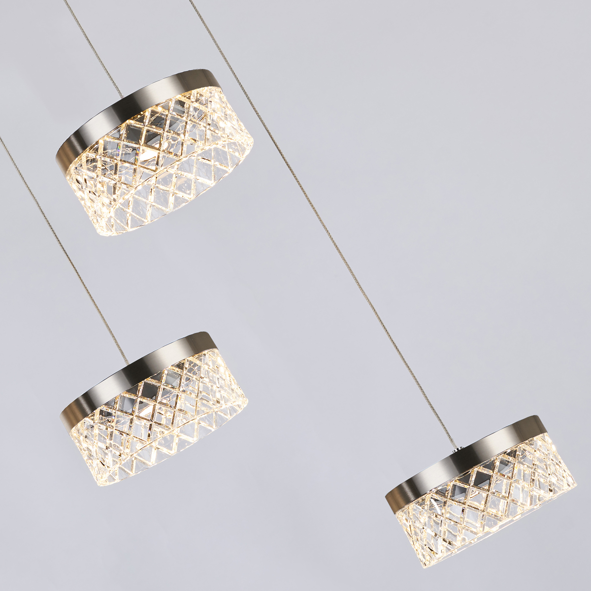 Подвесной светильник Delight Collection Diamond cut MD21020075-3A satin nickel