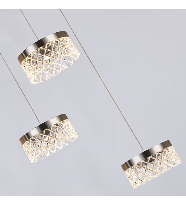 Подвесной светильник Delight Collection Diamond cut MD21020075-3A satin nickel