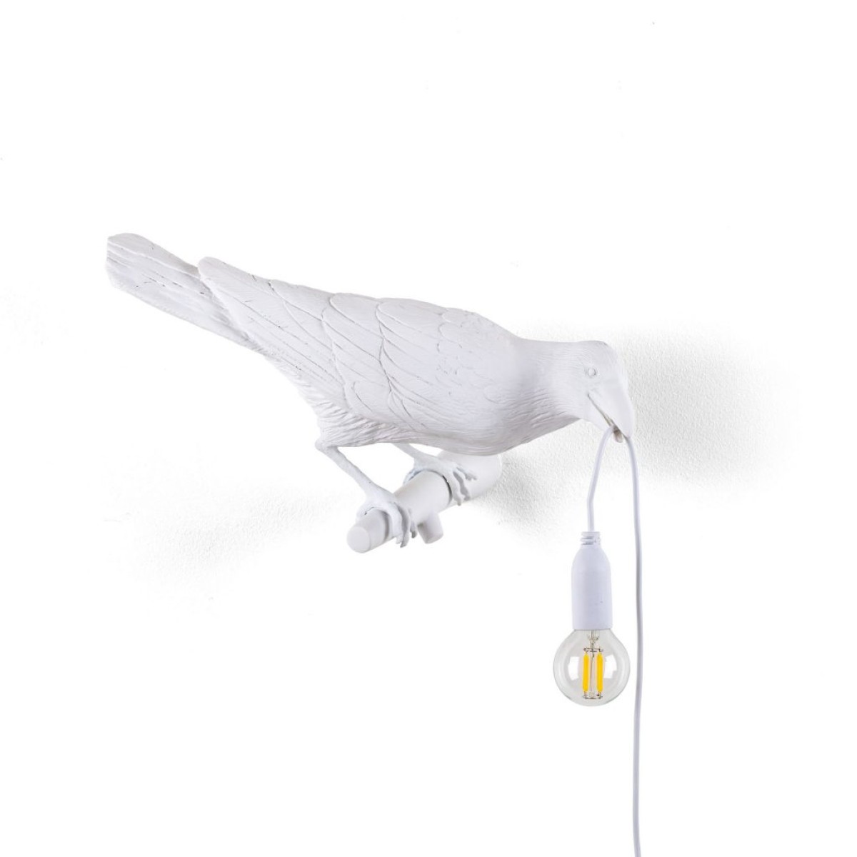 Настенный светильник Seletti Bird Looking Right White Outdoor