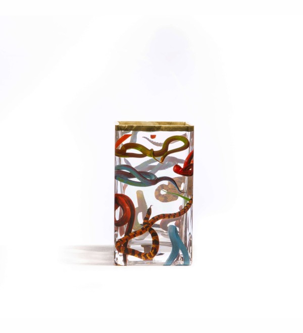 Ваза Seletti Toiletpaper Glass Vase Snakes Small (прозрачный)
