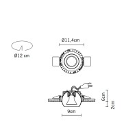 Встраиваемый светильник Fabbian Tools F19F4041
