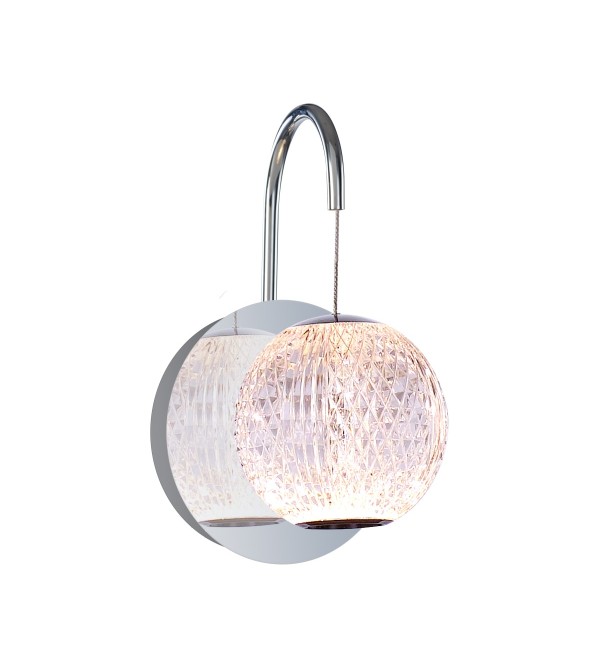 Настенный светильник Delight Collection Elliot Diamante MB20001012-1A chrome