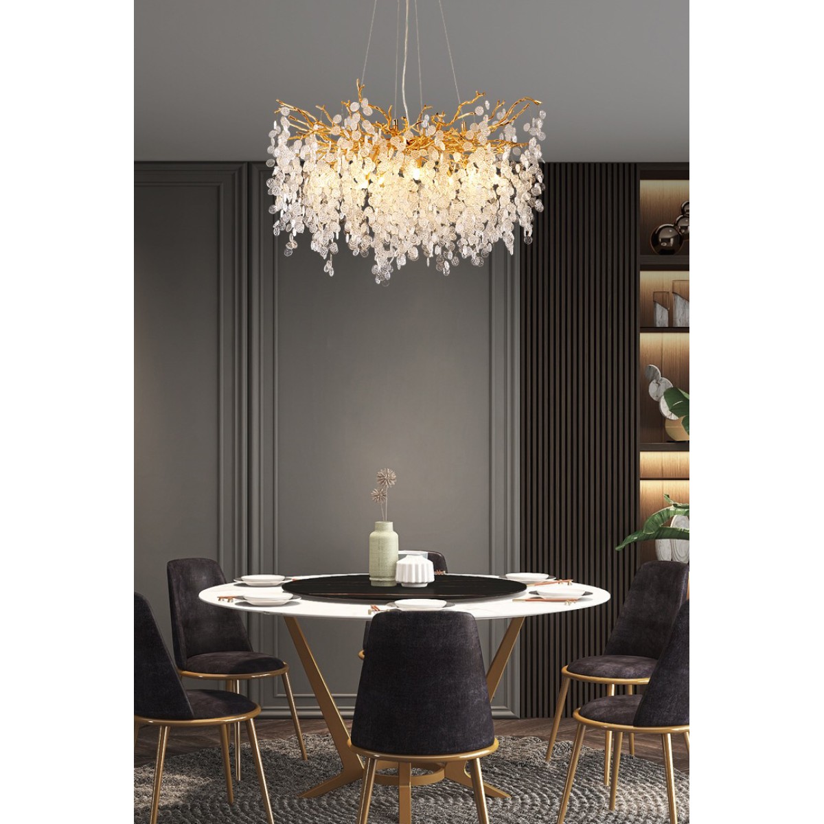 Люстра Delight Collection Shiro-noda FTB006R-100 brass/clear