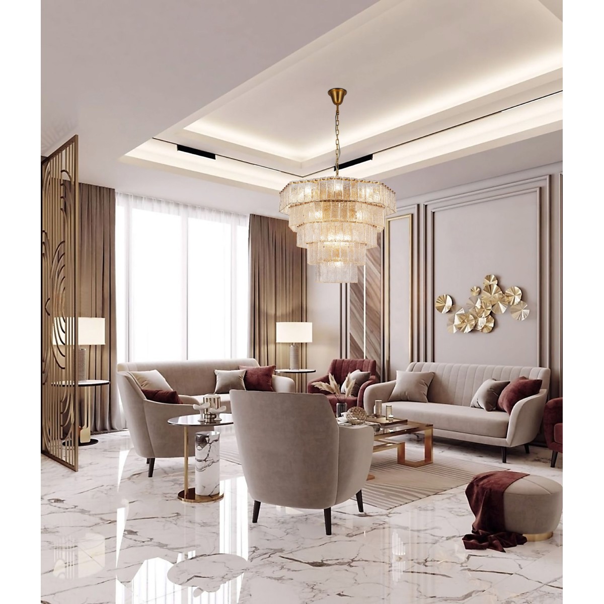 Люстра Delight Collection BRCH9192-80 antique brass