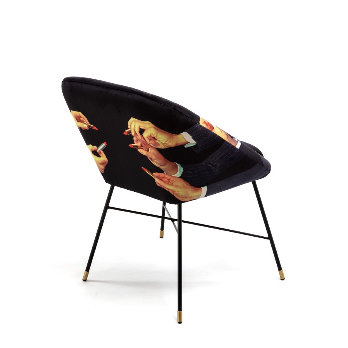 Обеденный стул Seletti Toiletpaper Furniture Black Lipsticks