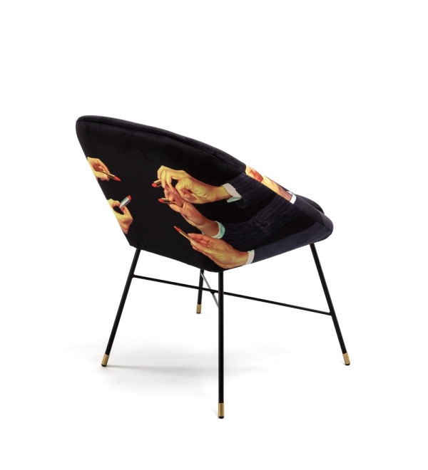 Обеденный стул Seletti Toiletpaper Furniture Black Lipsticks