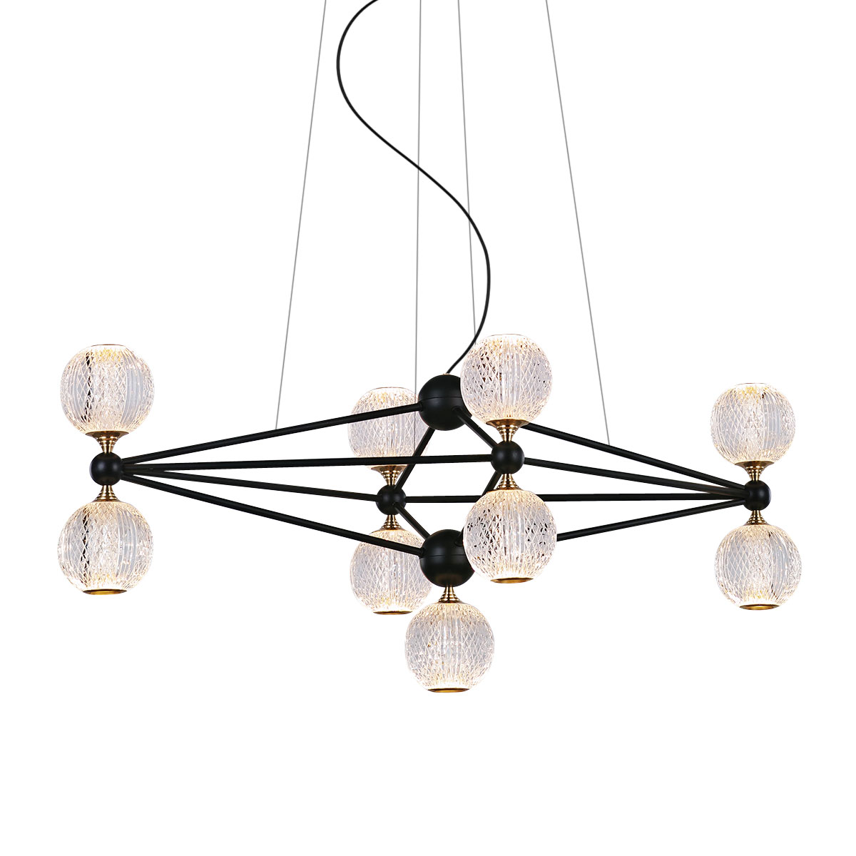 Подвесной светильник Delight Collection Elliot Diamante MD20022005-9B black/chrome