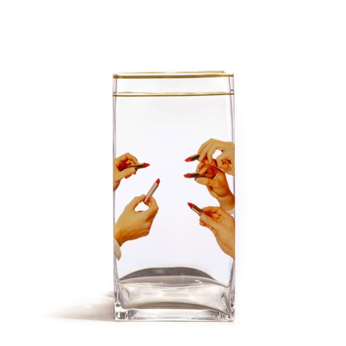 Ваза Seletti Toiletpaper Glass Vase Lipsticks Big