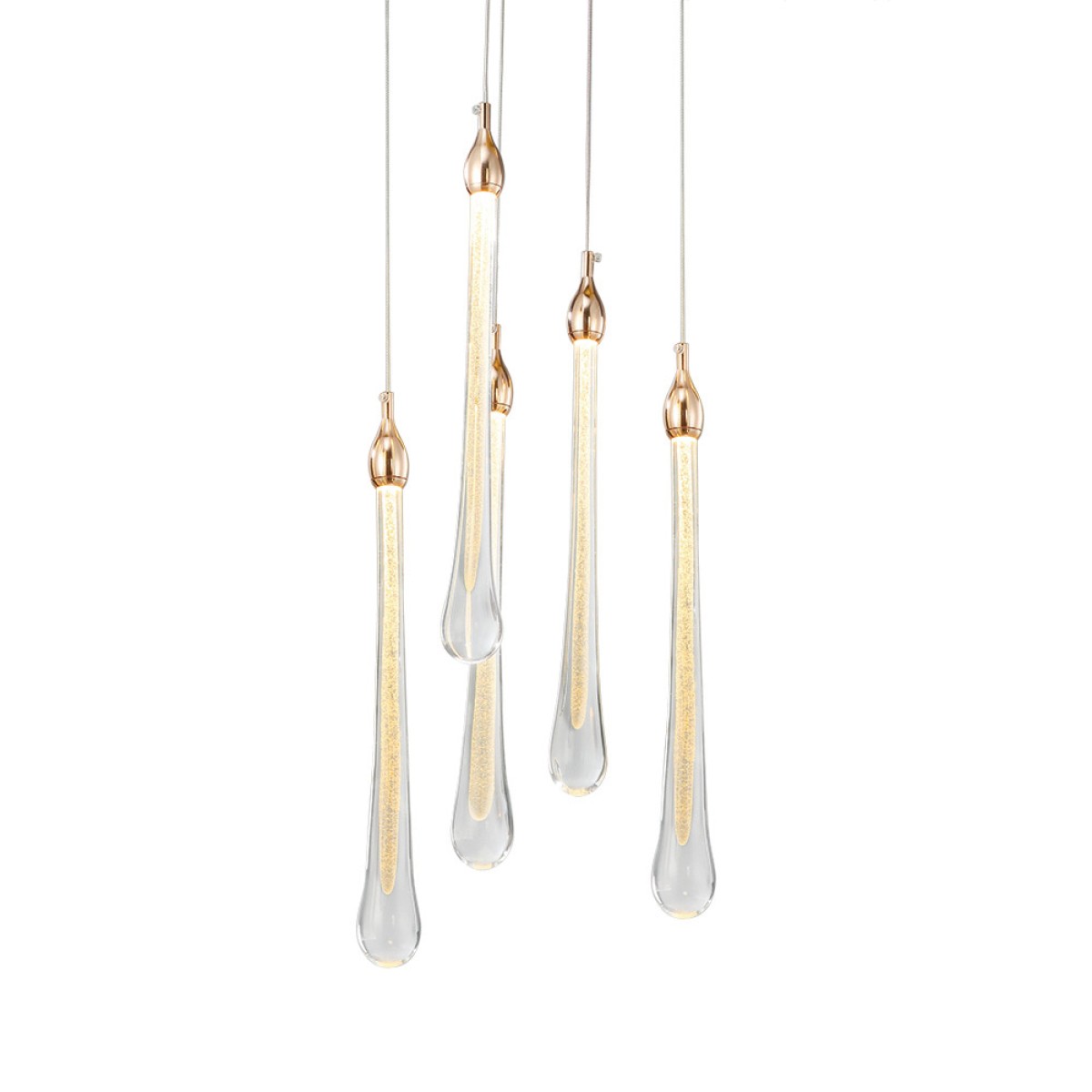 Подвесной светильник Delight Collection Teardrop 5 gold