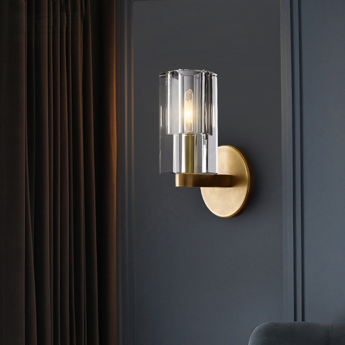 Настенный светильник Delight Collection 8816W gold/clear