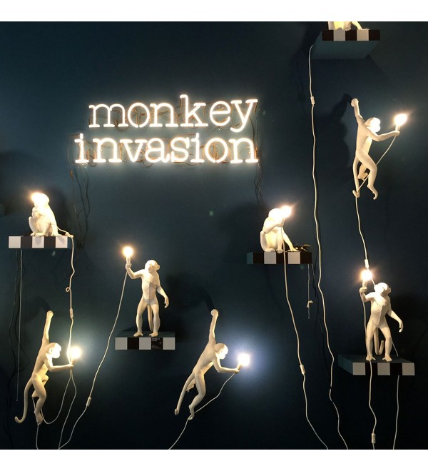 Настольная лампа Seletti Monkey Lamp Sitting (белый)