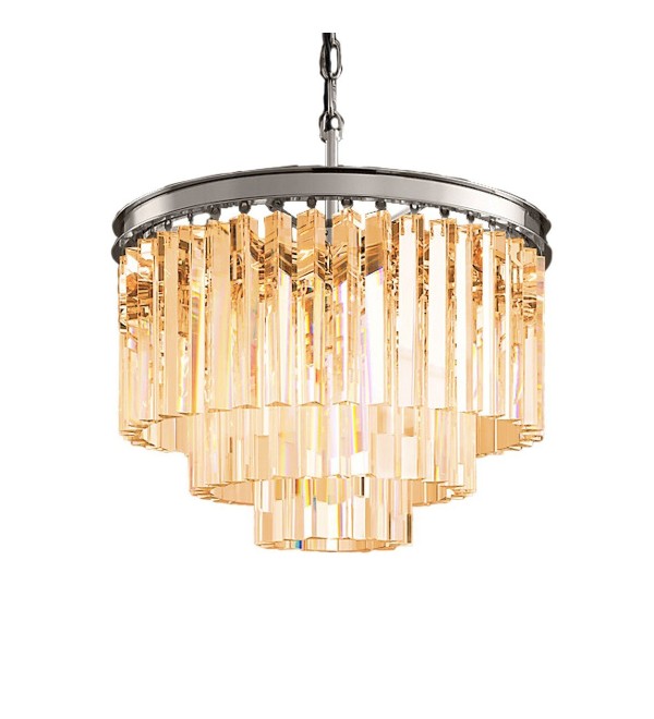 Люстра Delight Collection Odeon 6 chrome/amber